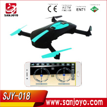 Pocket Foldable Drone With Camera Fpv Quadcopter Rc Helicopter Wifi Mini Drones Toys For Kids Dron Vs Jjrc H37 Selfie SJY-018